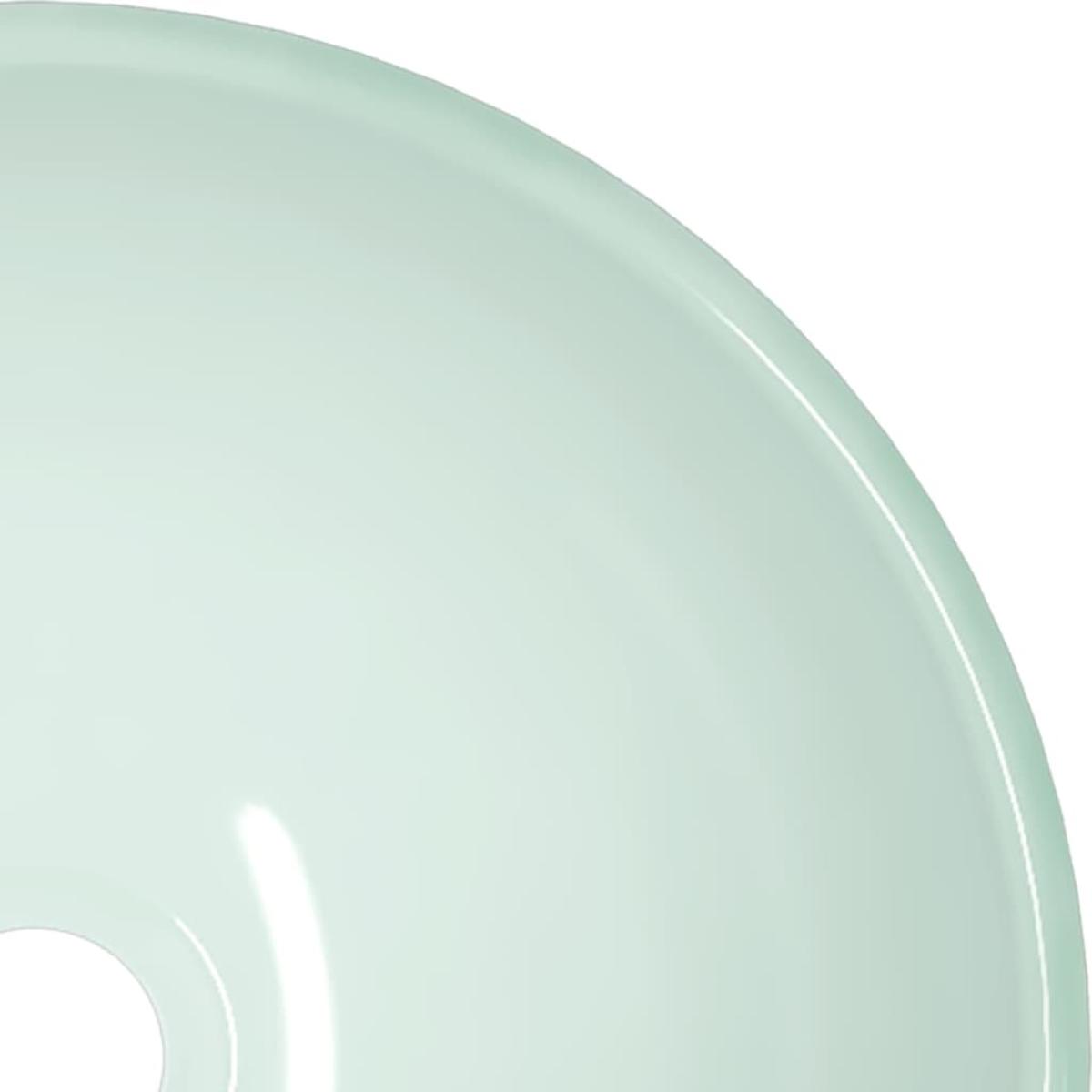 Lavabo de vidrio templado blanco 35x12 cm