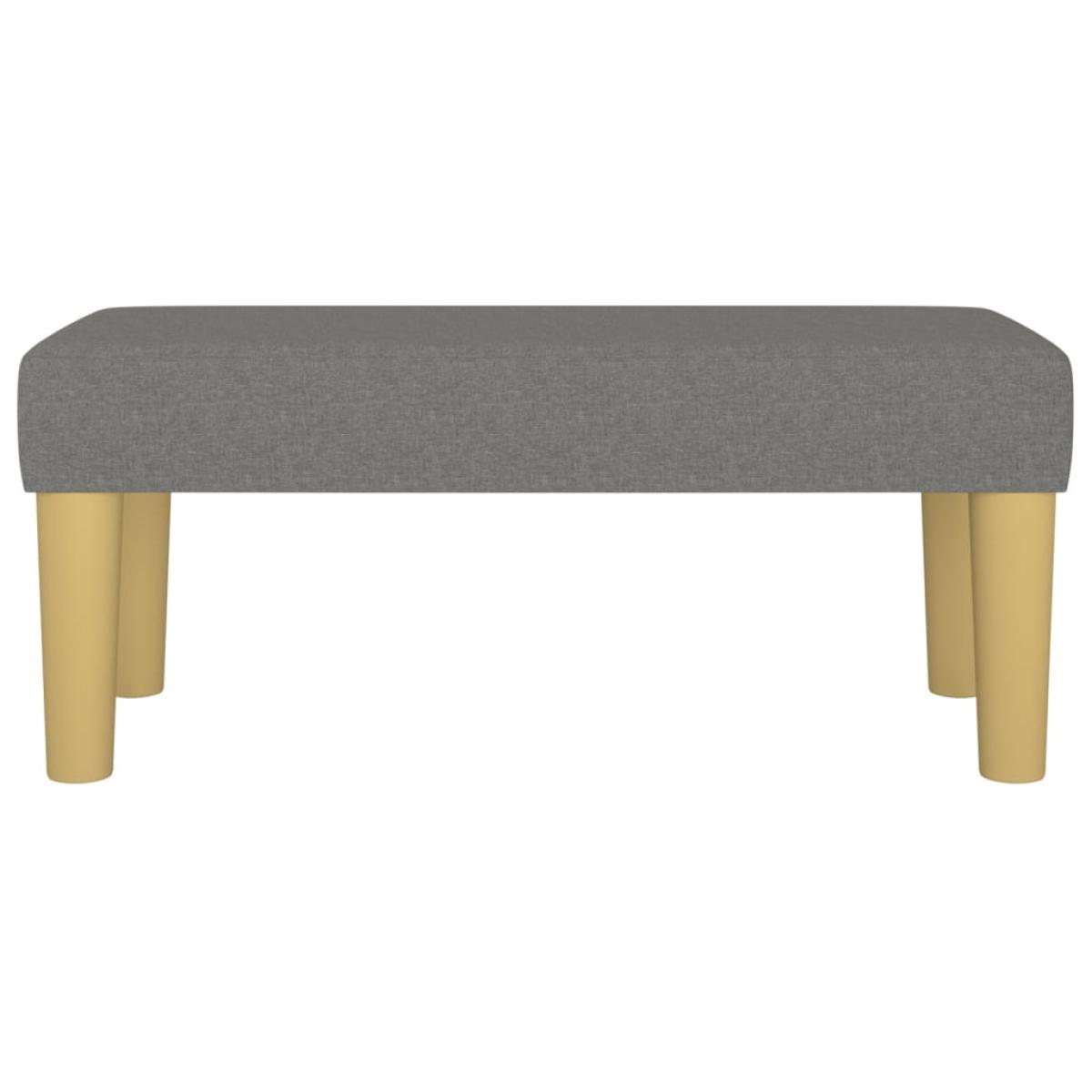 Banco de tela gris oscuro 70x30x30 cm