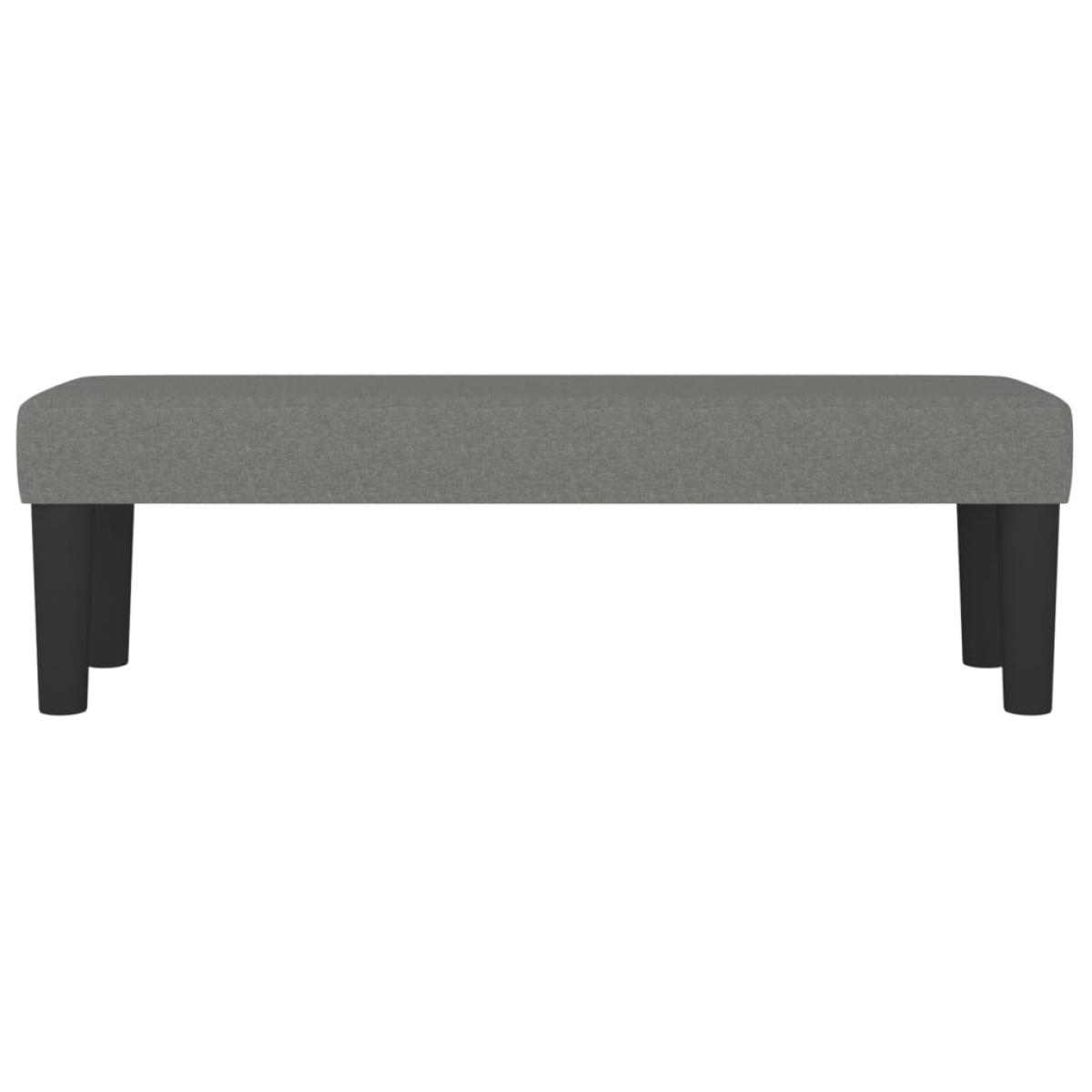 Banco de tela gris oscuro 100x30x30 cm
