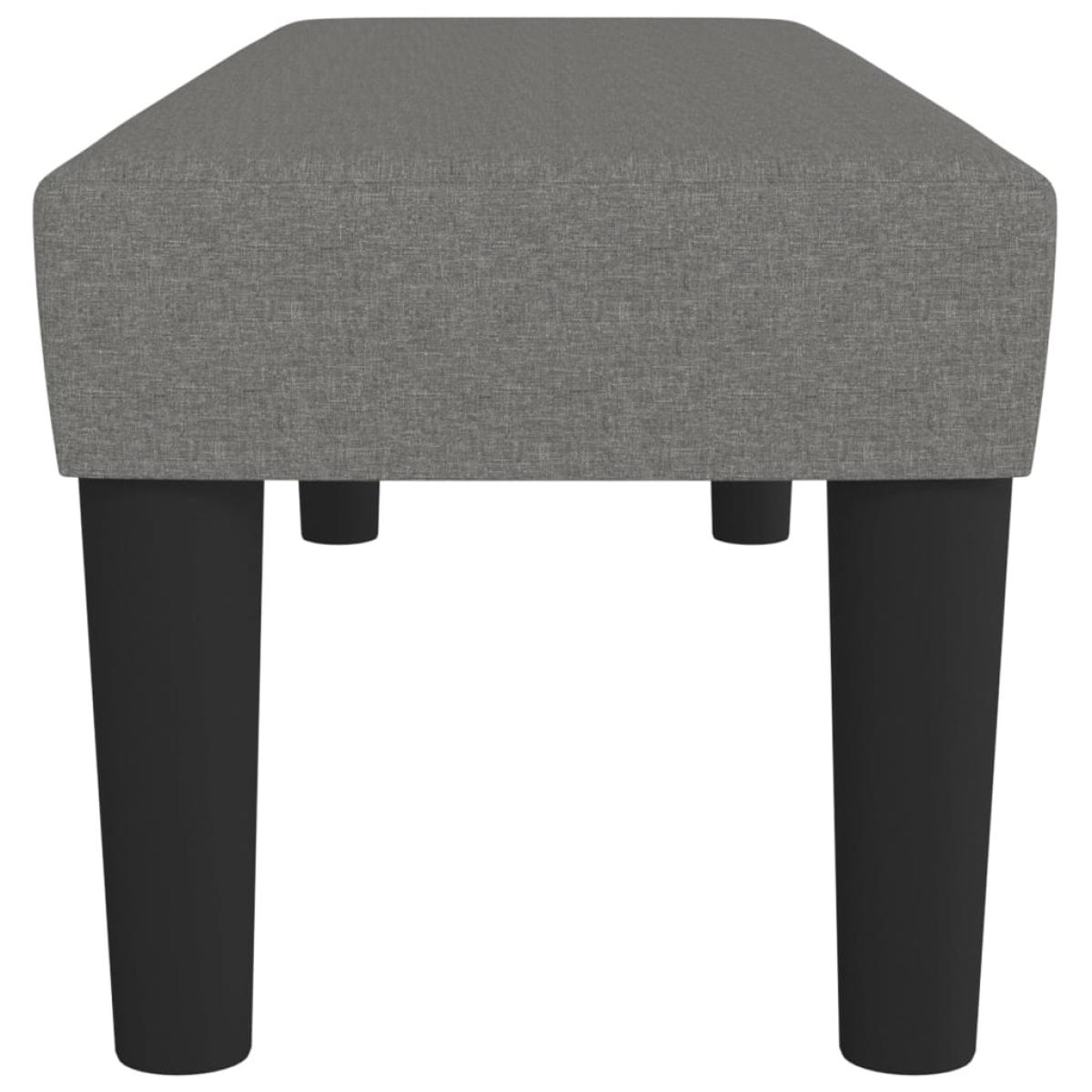 Banco de tela gris oscuro 100x30x30 cm