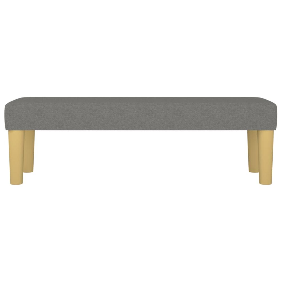 Banco de tela gris oscuro 100x30x30 cm