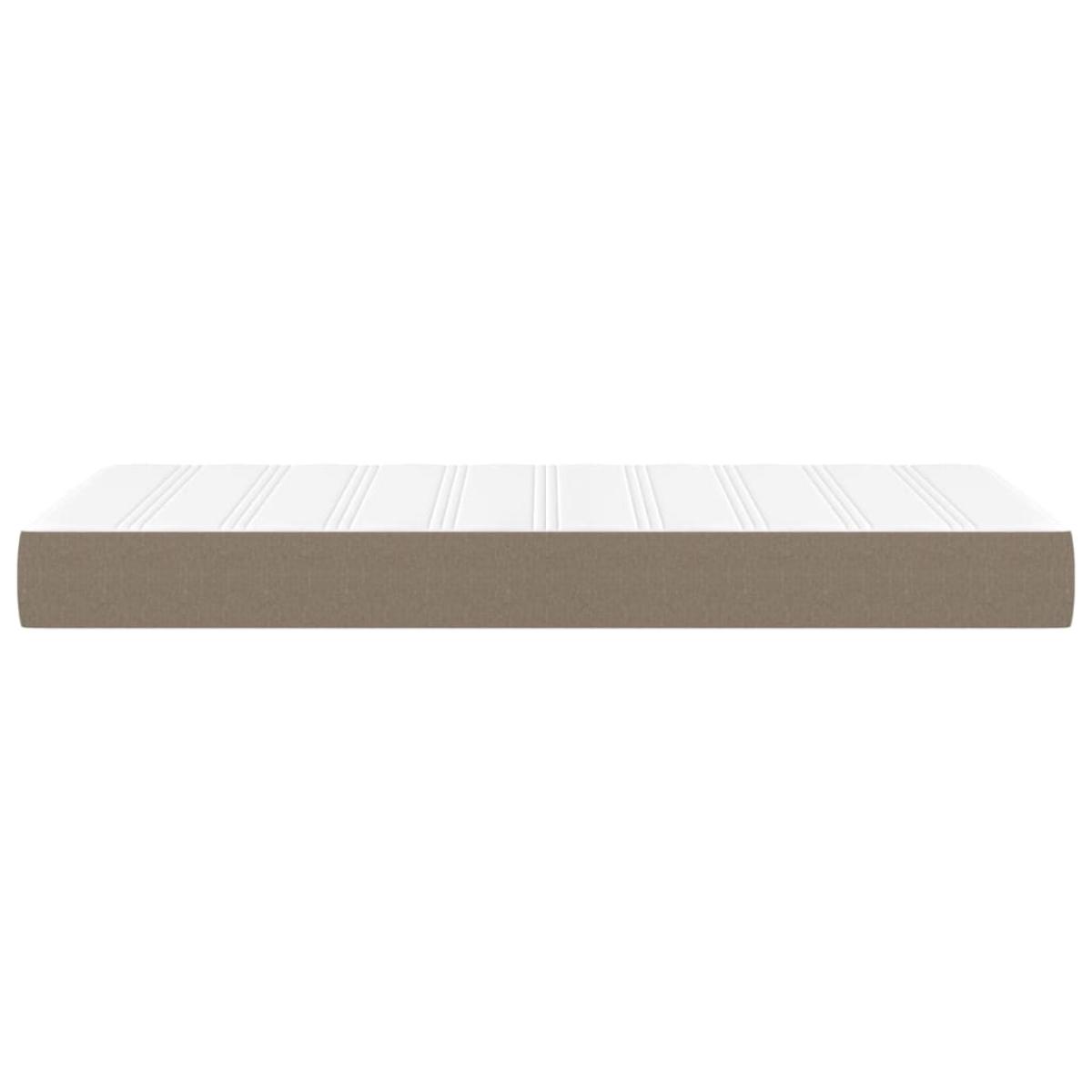 Colchón de muelles ensacados tela gris taupe 100x200x20 cm