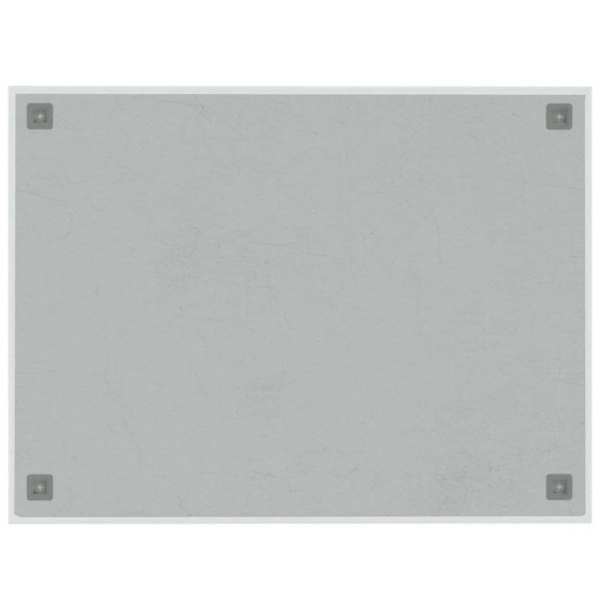 Pizarra magnética de pared vidrio templado blanco 80x60 cm
