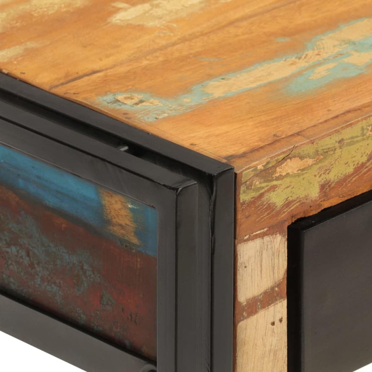 Mesa consola madera maciza reciclada 110x30x76 cm 
