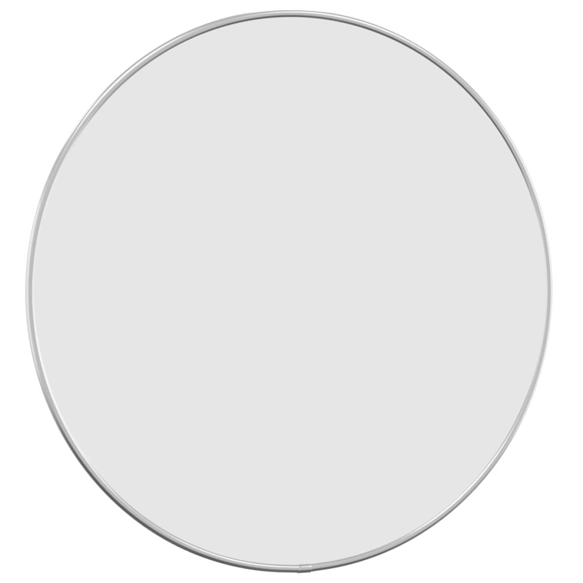 Espejo de pared redondo plateado Ø 50 cm