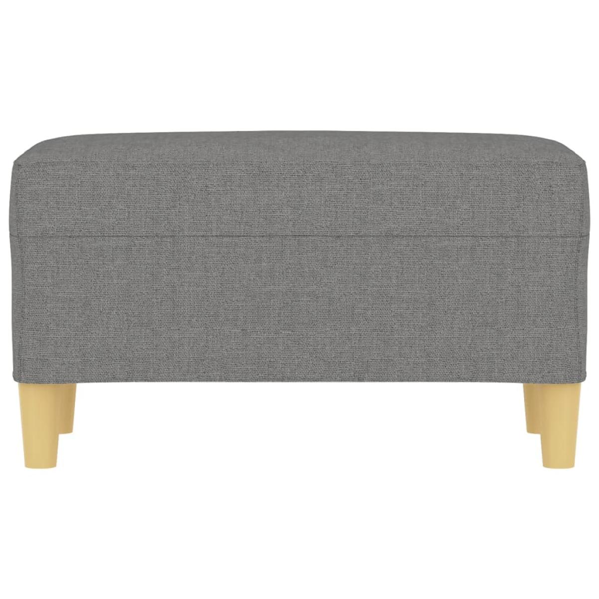 Banco de tela gris oscuro 70x35x41 cm