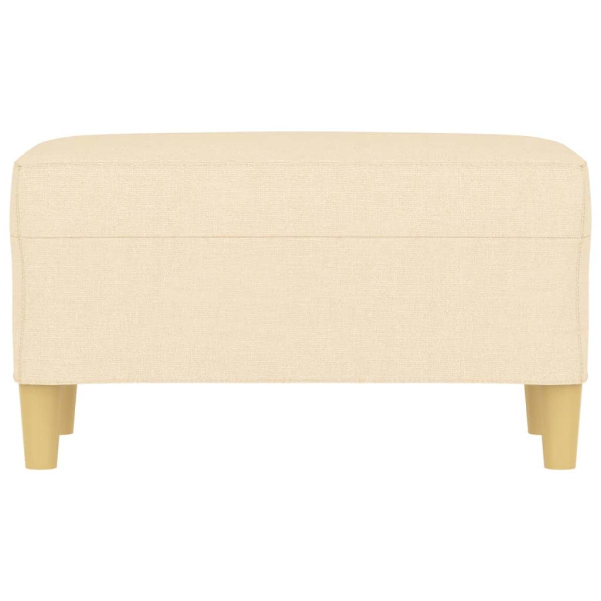 Banco de tela color crema 70x35x41 cm