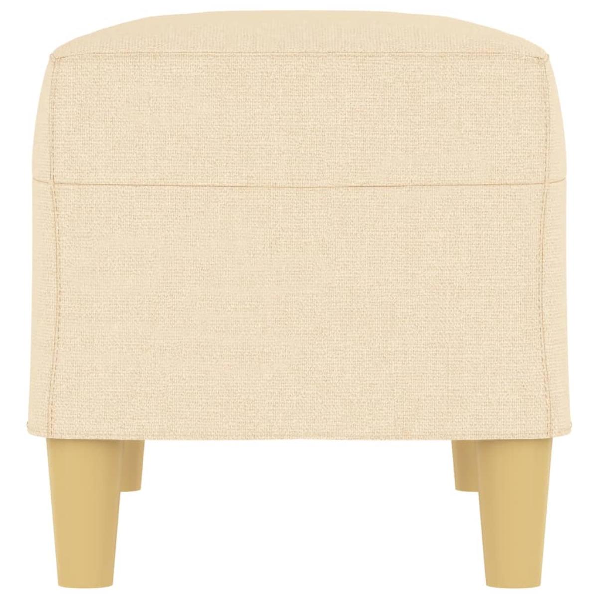 Banco de tela color crema 70x35x41 cm