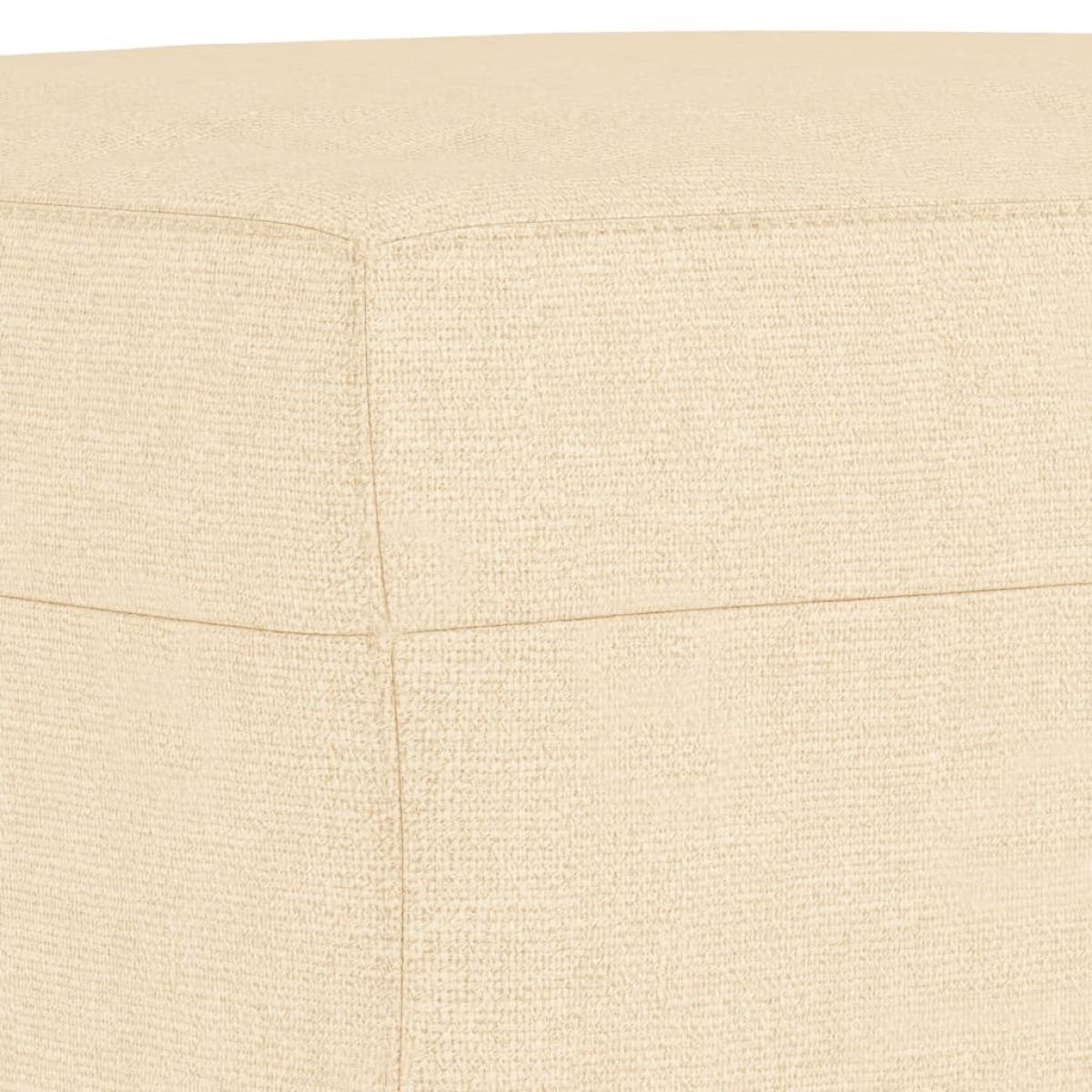 Banco de tela color crema 70x35x41 cm