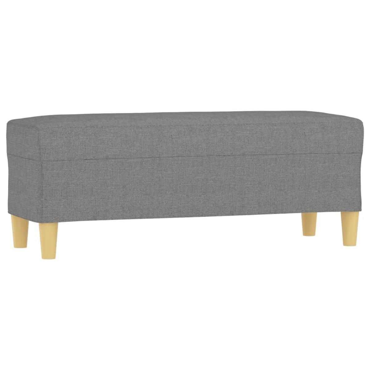 Banco de tela gris oscuro 100x35x41 cm