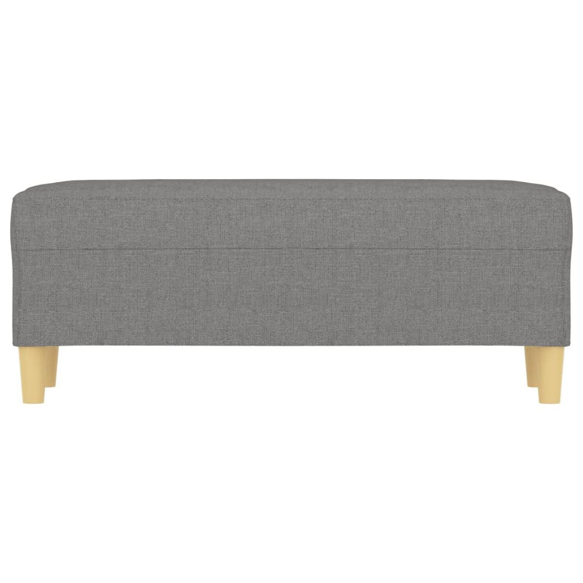 Banco de tela gris oscuro 100x35x41 cm