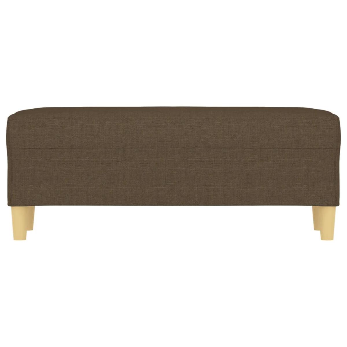 Banco de tela marrón 100x35x41 cm