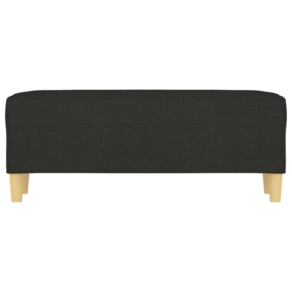 Banco de tela negro 100x35x41 cm