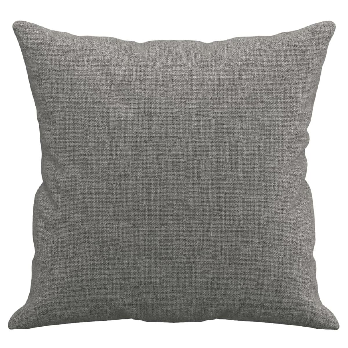 Cojines decorativos 2 uds tela gris oscuro 40x40 cm