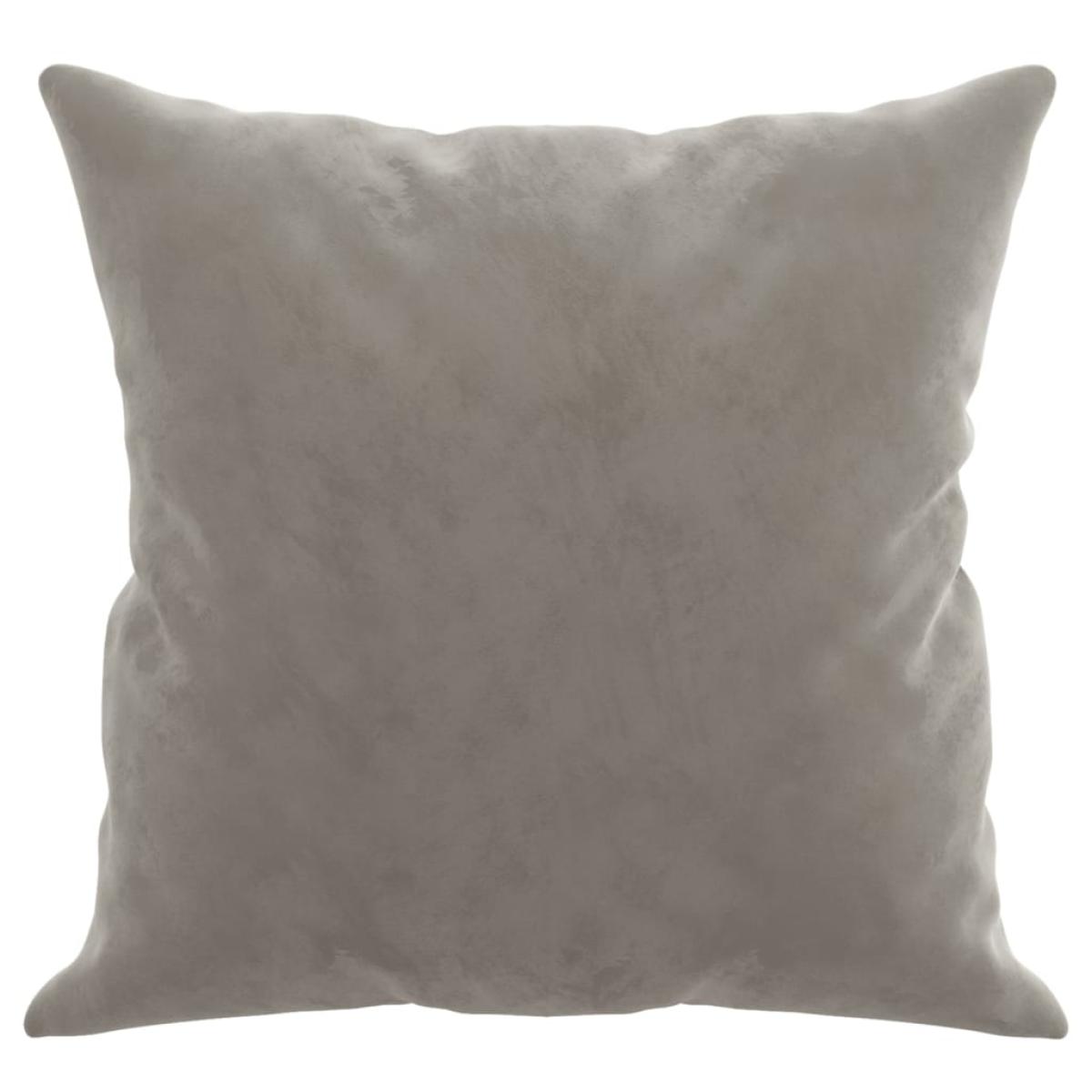 Cojines decorativos 2 uds terciopelo gris claro 40x40 cm