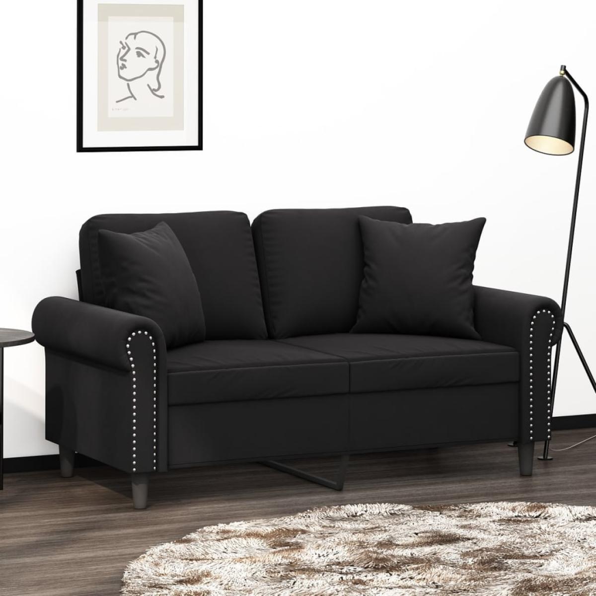 Cojines decorativos 2 uds terciopelo negro 40x40 cm