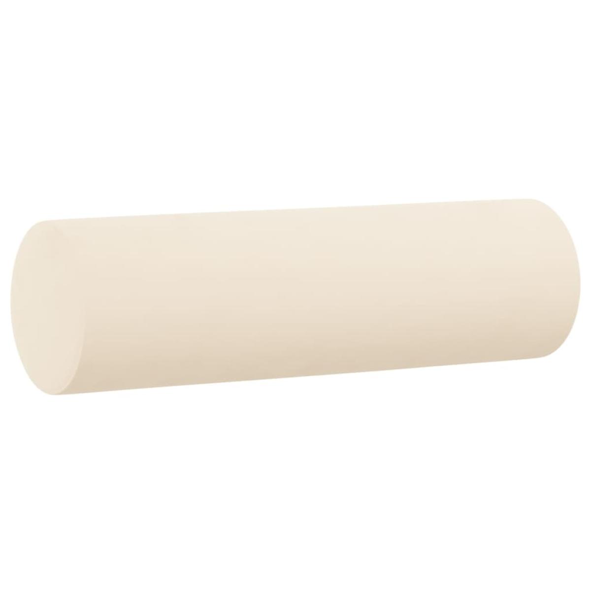 Cojines decorativos 2 uds terciopelo crema 15x50 cm