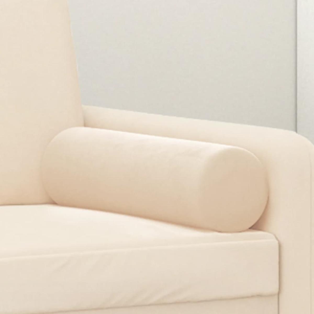 Cojines decorativos 2 uds terciopelo crema 15x50 cm