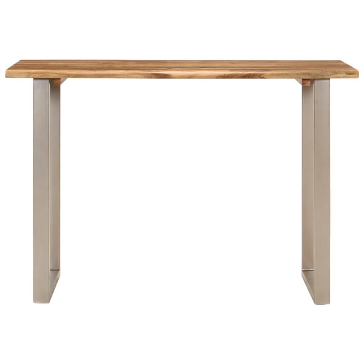 Mesa de comedor madera maciza de acacia 110x50x76 cm