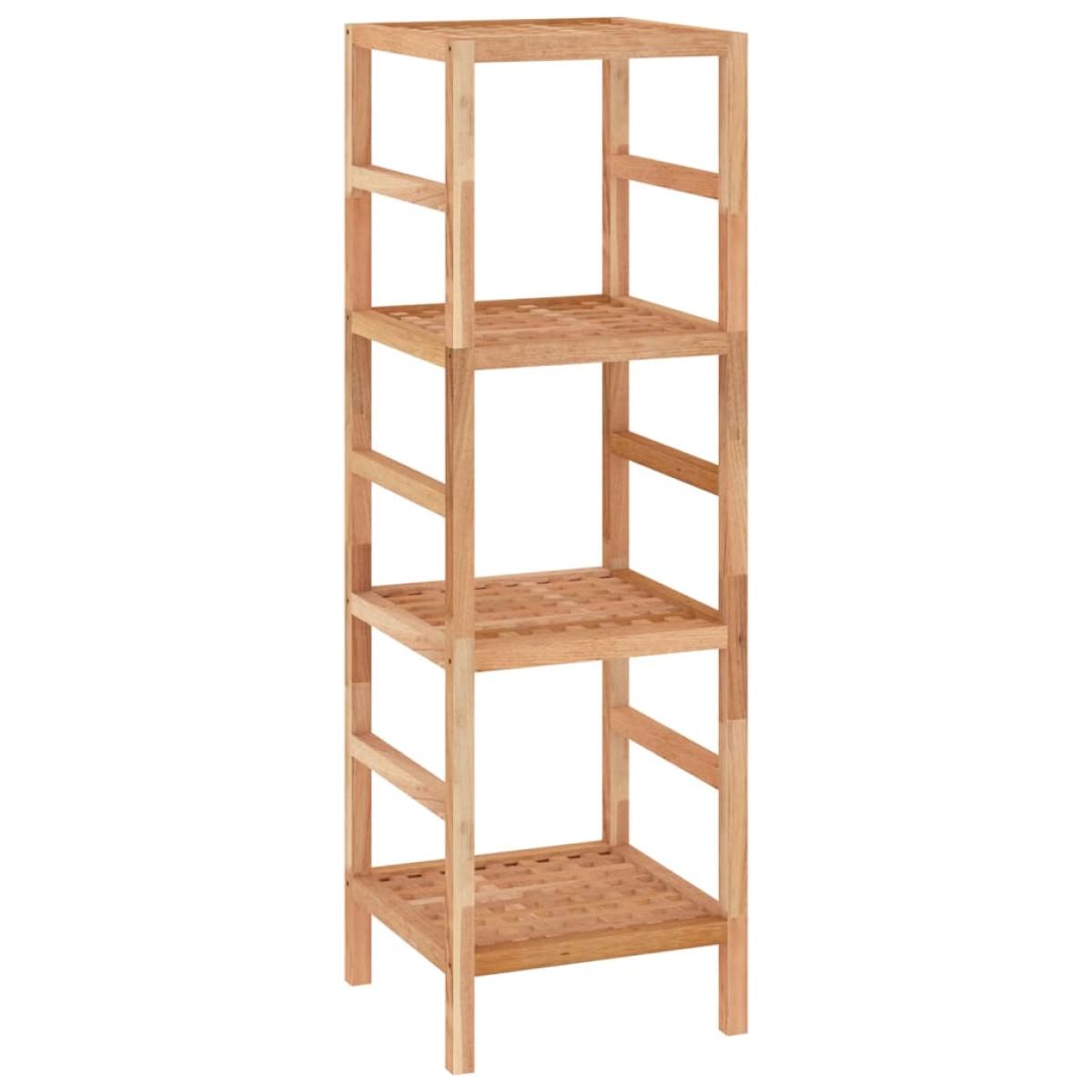 Estantería de baño madera maciza de nogal 35,5x35,5x112,5 cm