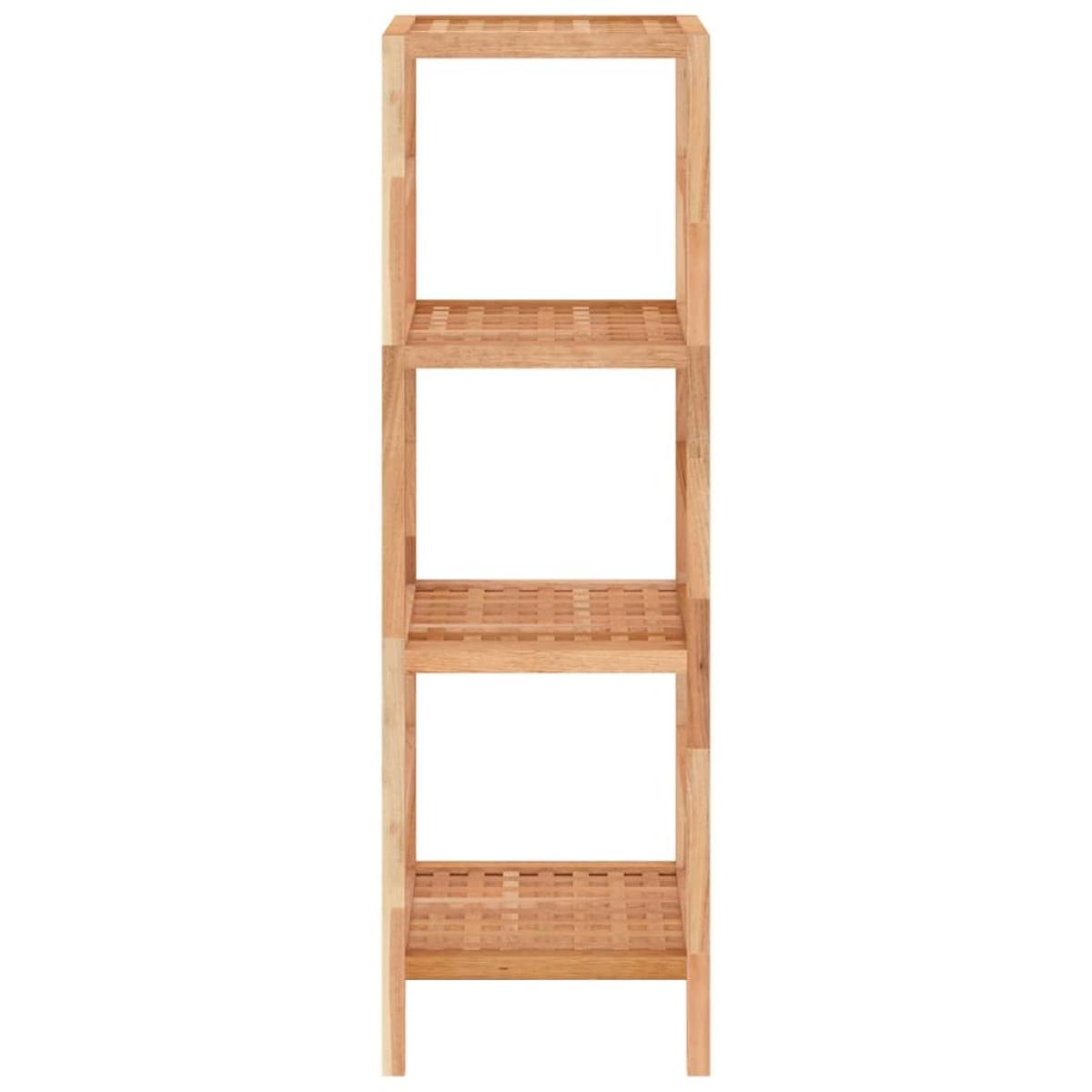 Estantería de baño madera maciza de nogal 35,5x35,5x112,5 cm