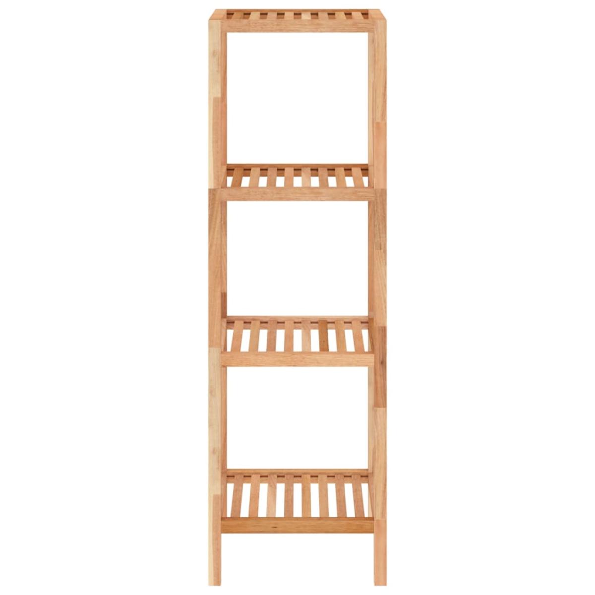 Estantería de baño madera maciza nogal 36x36x112 cm