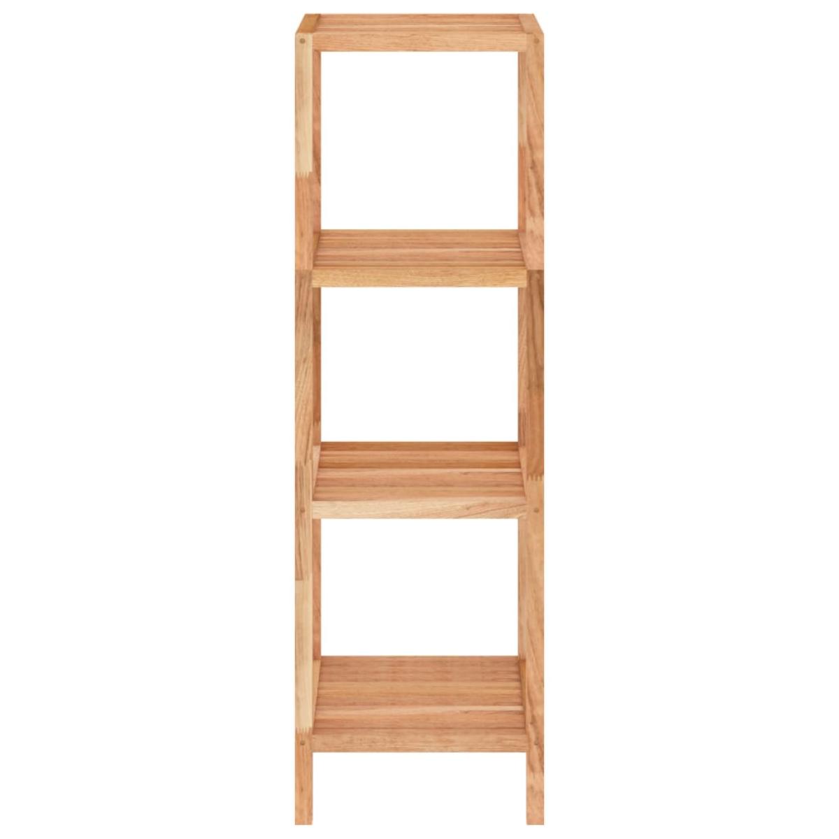 Estantería de baño madera maciza nogal 36x36x112 cm
