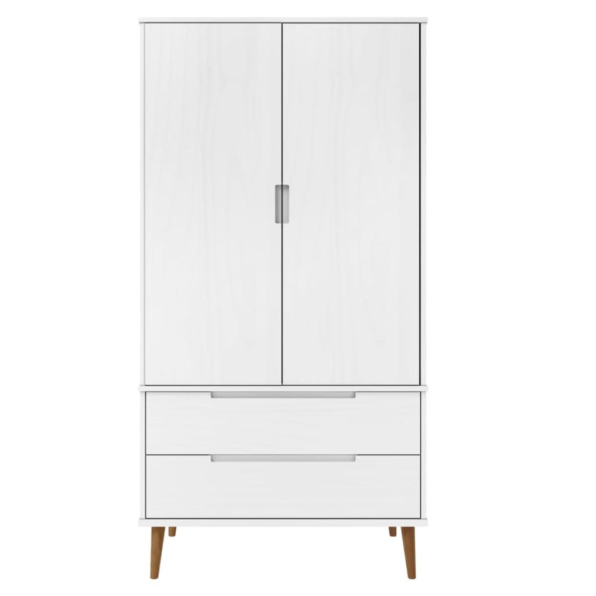 Armario MOLDE madera maciza de pino blanco 90x55x175 cm