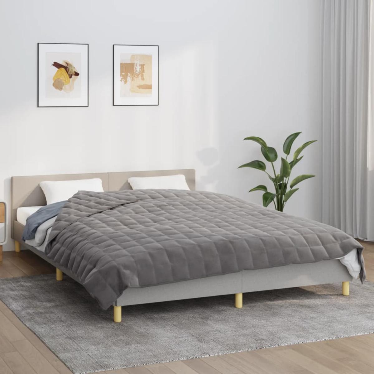 Manta con peso tela gris 200x200 cm 13 kg