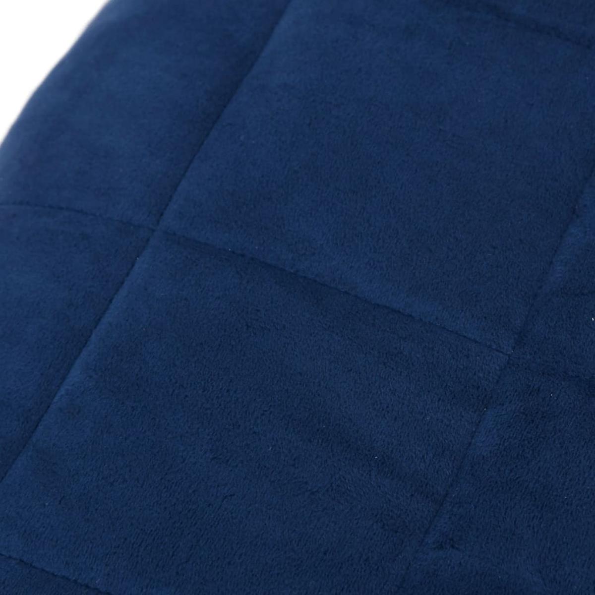 Manta con peso tela azul 200x225 cm 13 kg