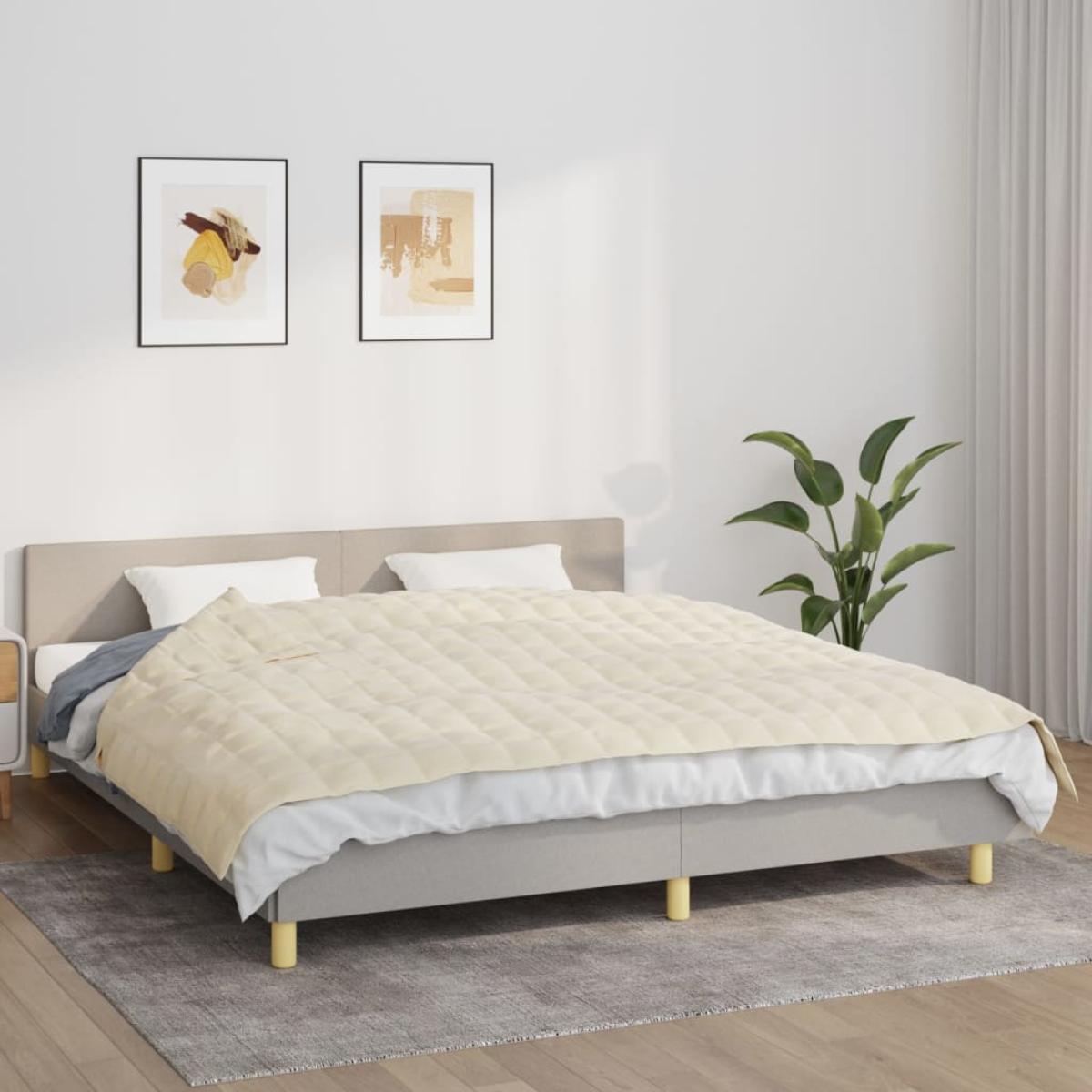 Manta con peso tela color crema claro 155x220 cm 7 kg