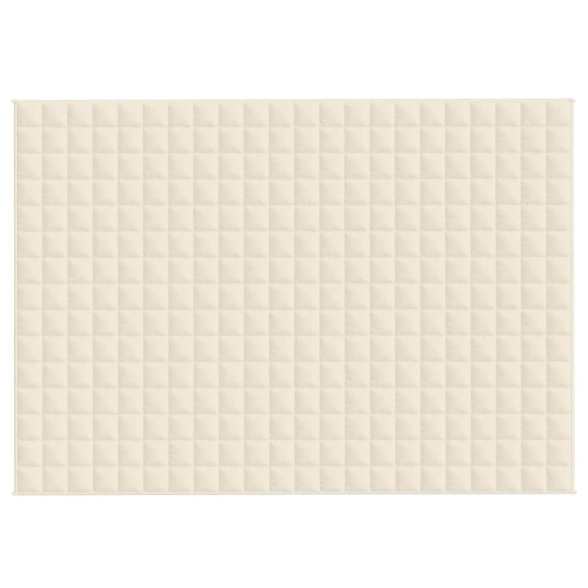 Manta con peso tela color crema claro 155x220 cm 7 kg