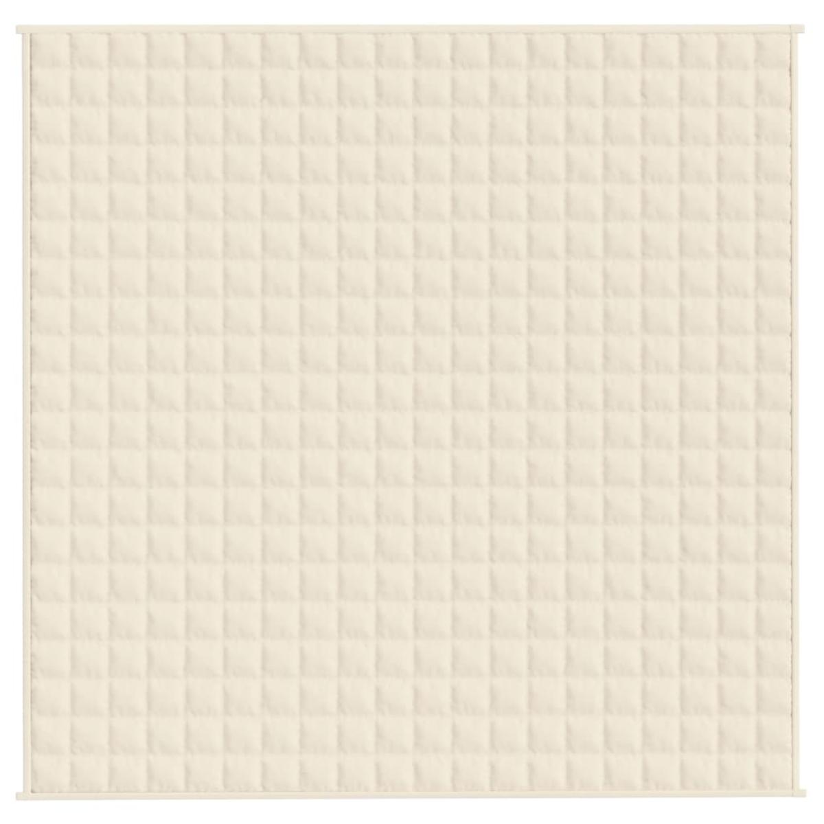 Manta con peso tela color crema claro 200x200 cm 9 kg