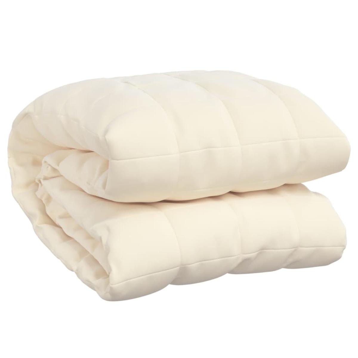 Manta con peso tela color crema claro 220x235 cm 11 kg