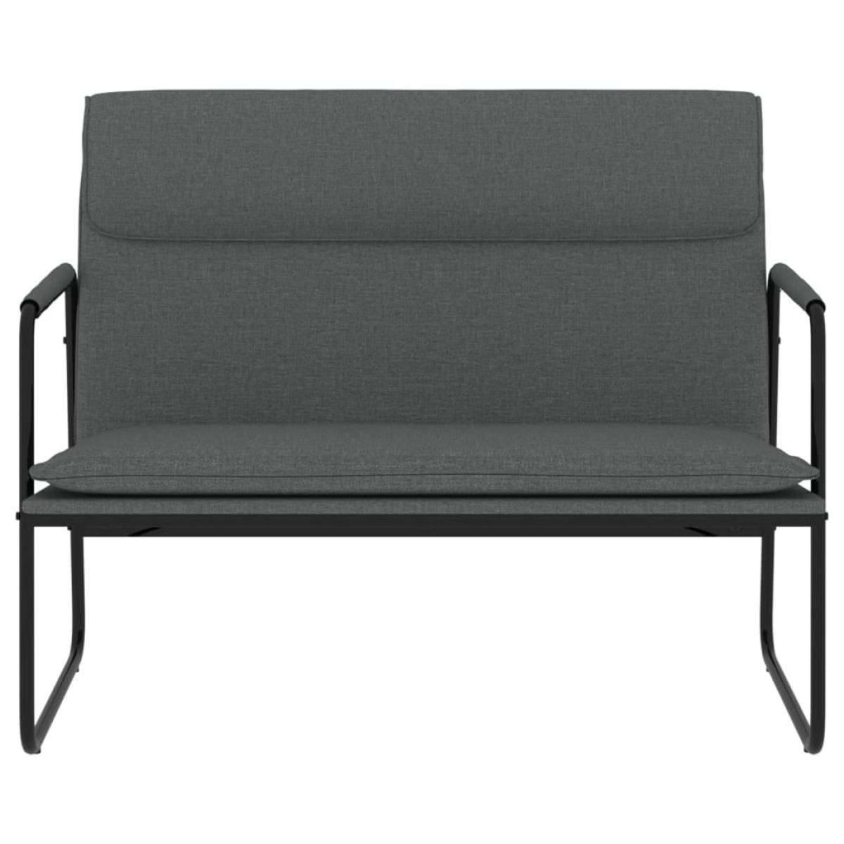 Banco de tela gris oscuro 100x64x80 cm