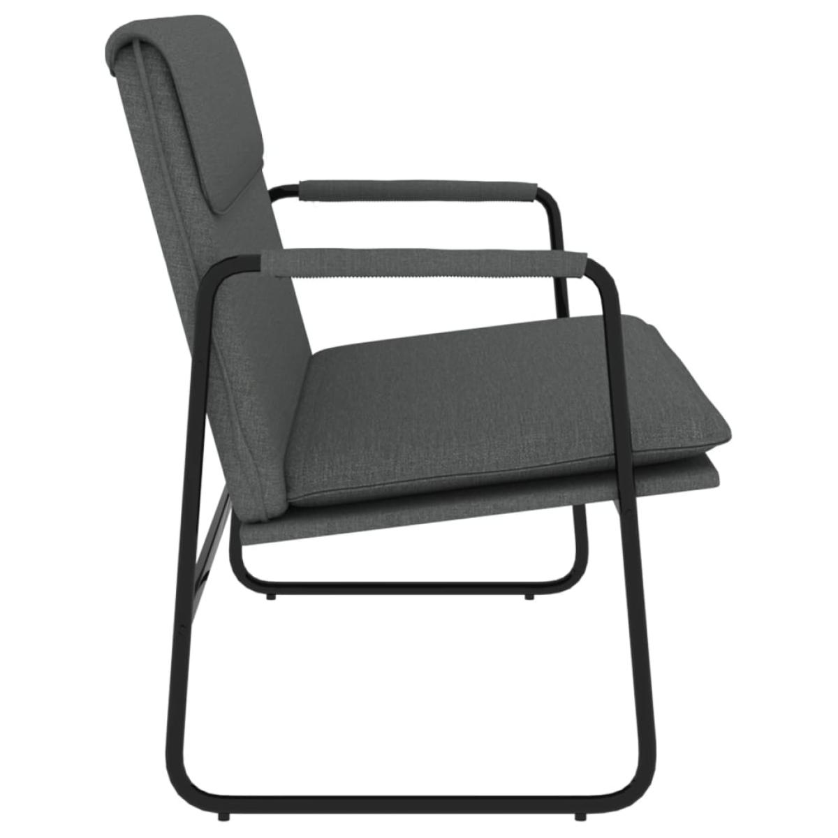Banco de tela gris oscuro 100x64x80 cm