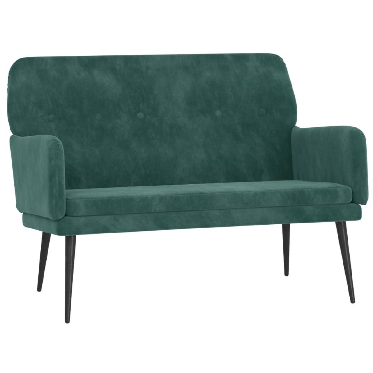 Banco de terciopelo verde oscuro 108x79x79 cm