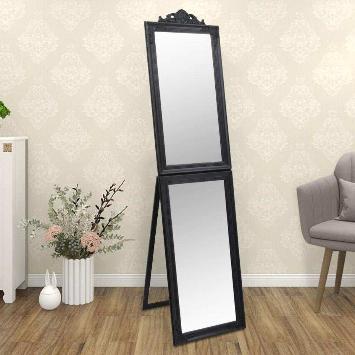 Espejo de pie negro 45x180 cm