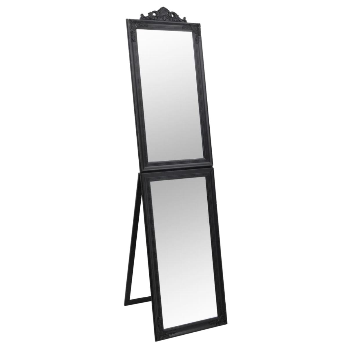 Espejo de pie negro 50x200 cm