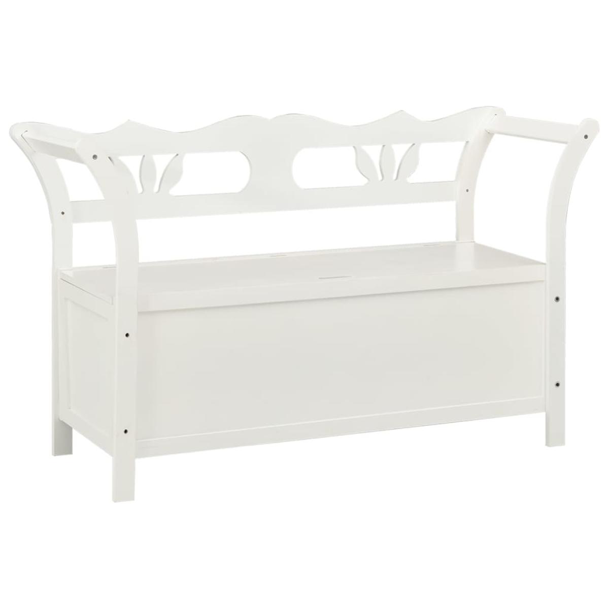 Banco madera maciza abeto blanco 107x45x75,5 cm