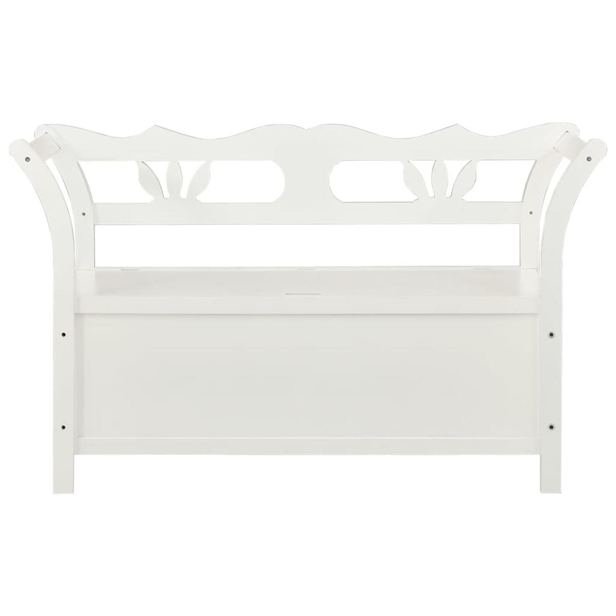 Banco madera maciza abeto blanco 107x45x75,5 cm