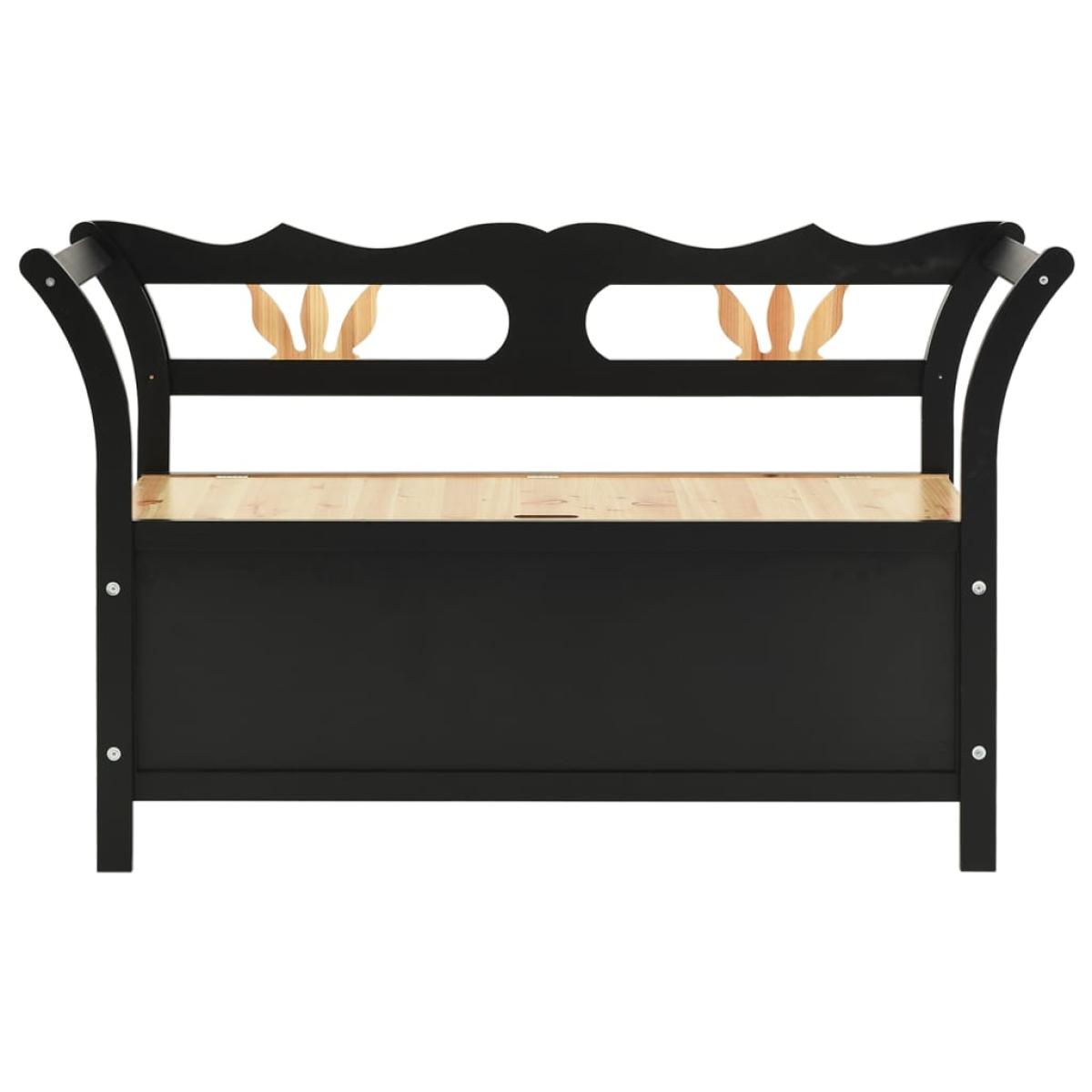 Banco madera maciza de abeto negro 107x45x75,5 cm