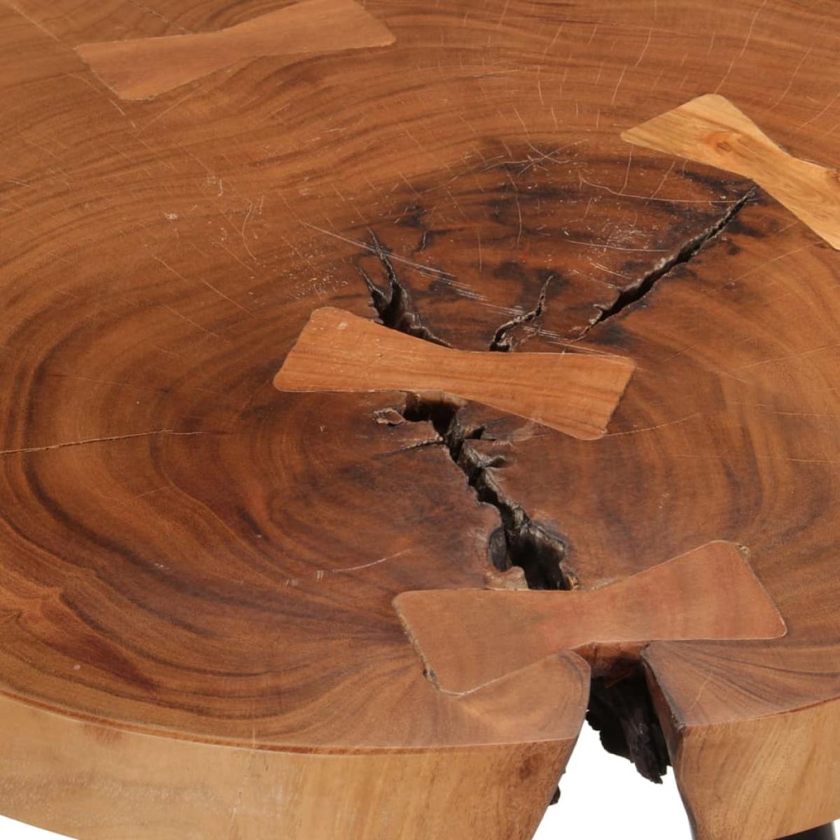 Mesa alta de troncos madera maciza de acacia Ø53x105 cm