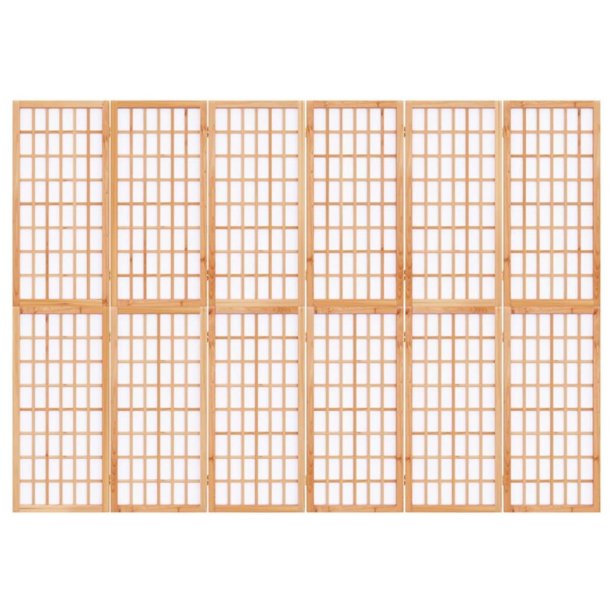 Biombo plegable con 6 paneles estilo japonés 240x170 cm