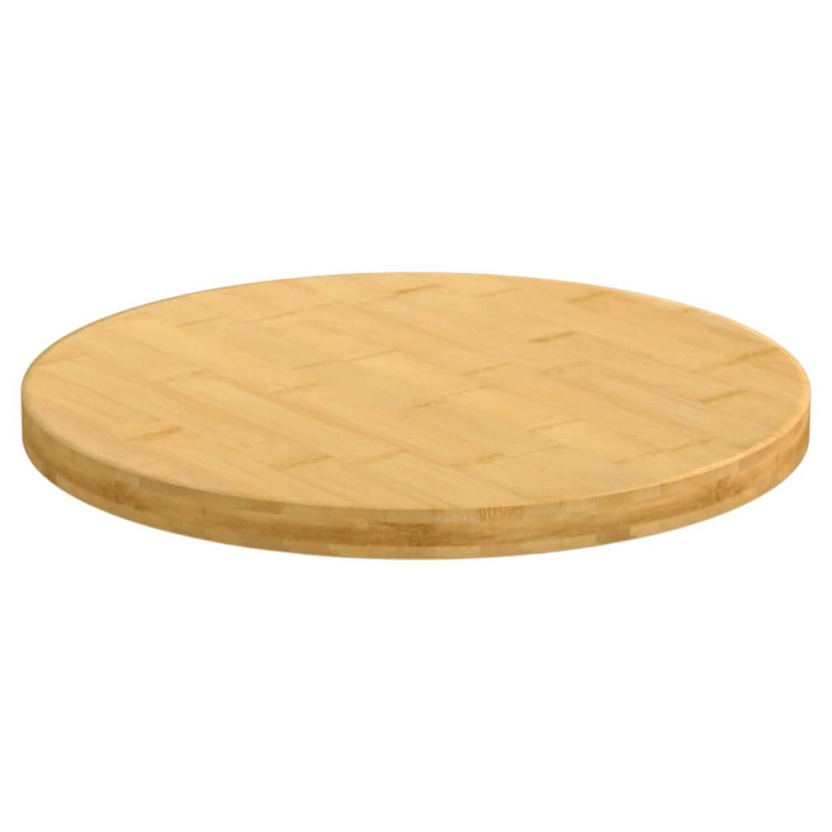 Tablero de mesa de bambú Ø50x2,5 cm