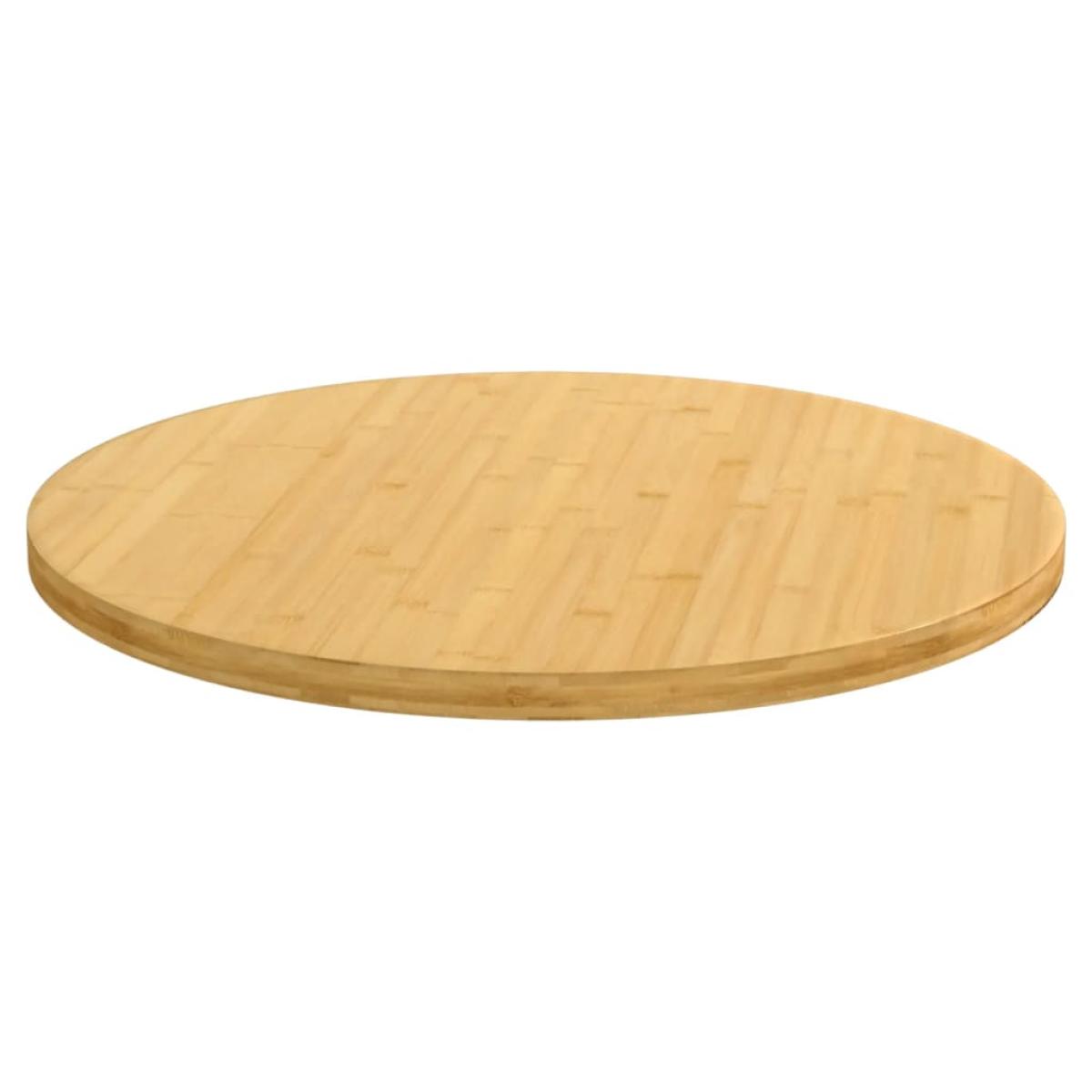 Tablero de mesa de bambú Ø70x2,5 cm