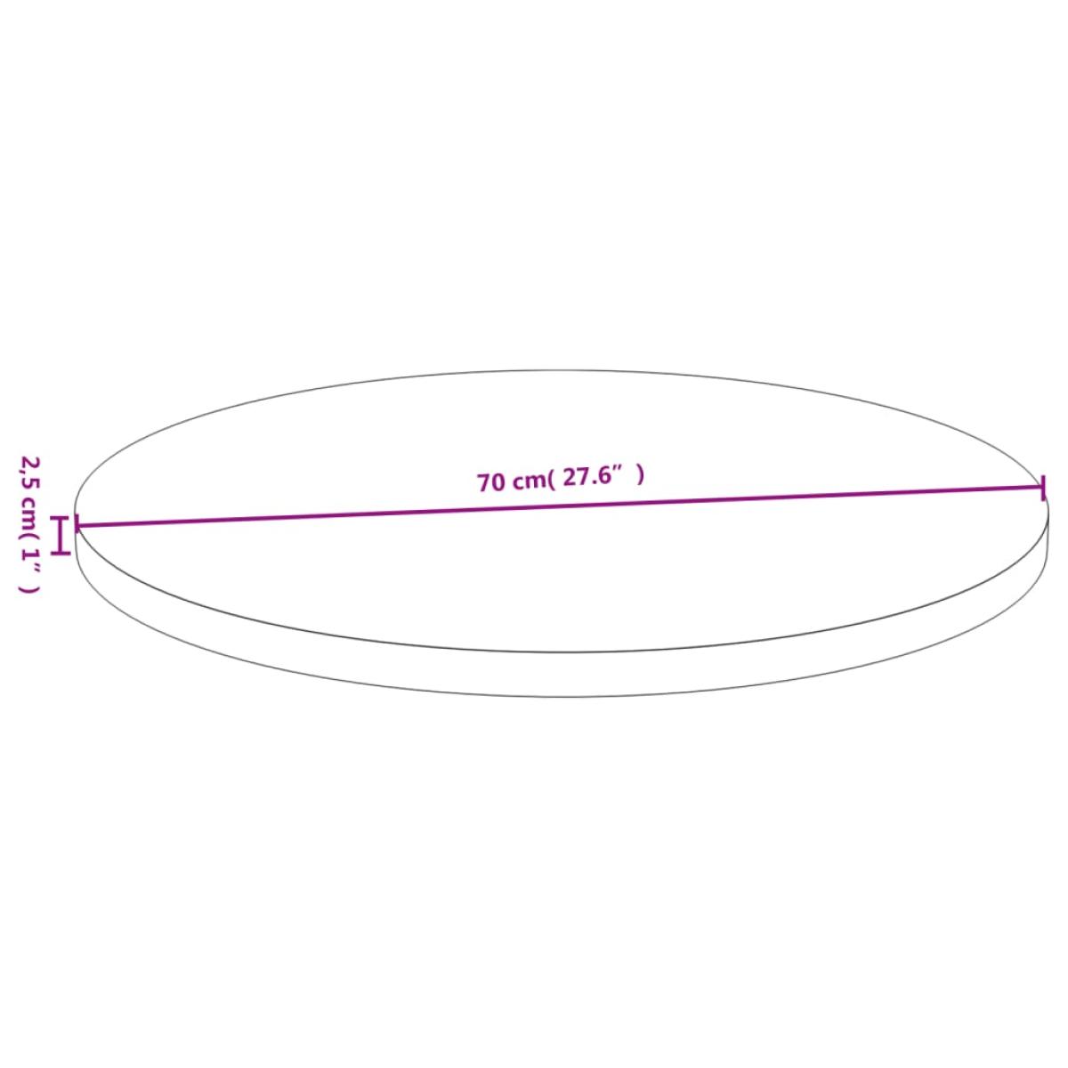 Tablero de mesa de bambú Ø70x2,5 cm