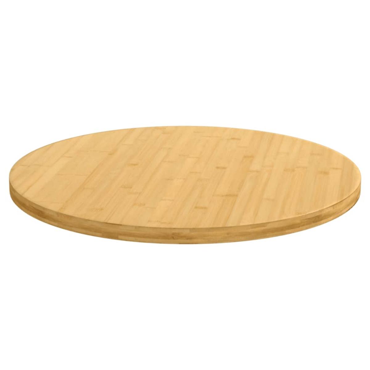 Tablero de mesa de bambú Ø80x2,5 cm