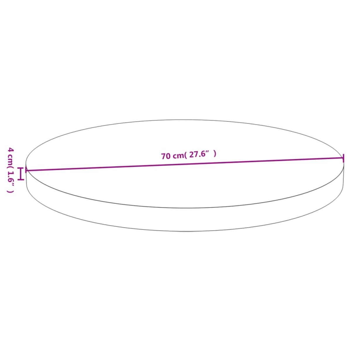 Tablero de mesa de bambú Ø70x4 cm