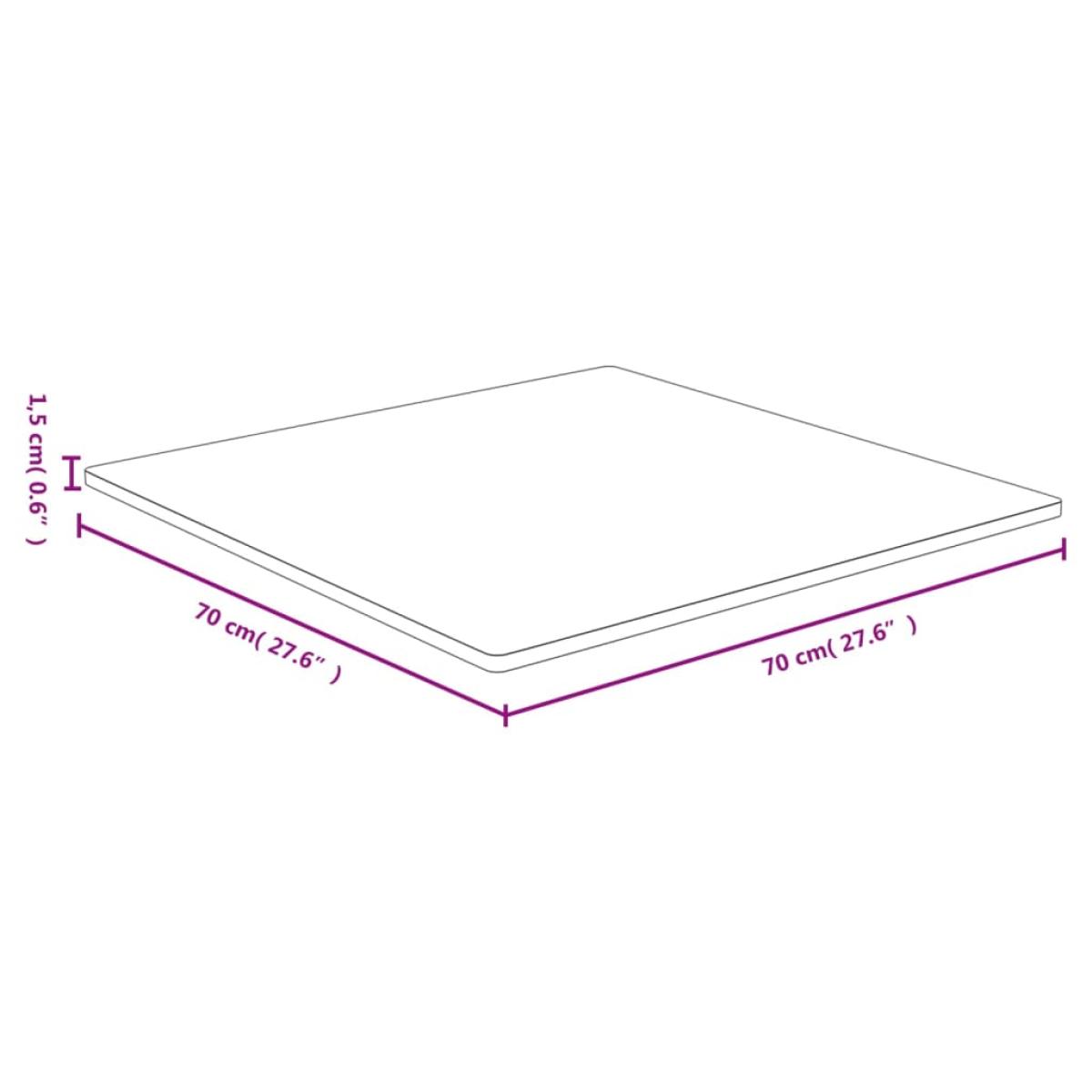 Tablero de mesa de bambú 70x70x1,5 cm